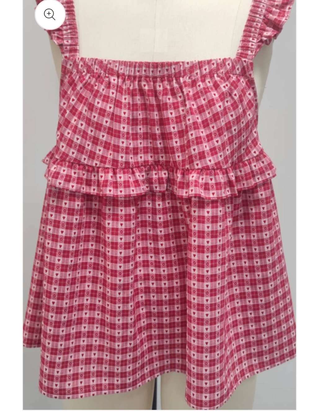 NWT Things Between Pink Checked Ruffle Cami Set